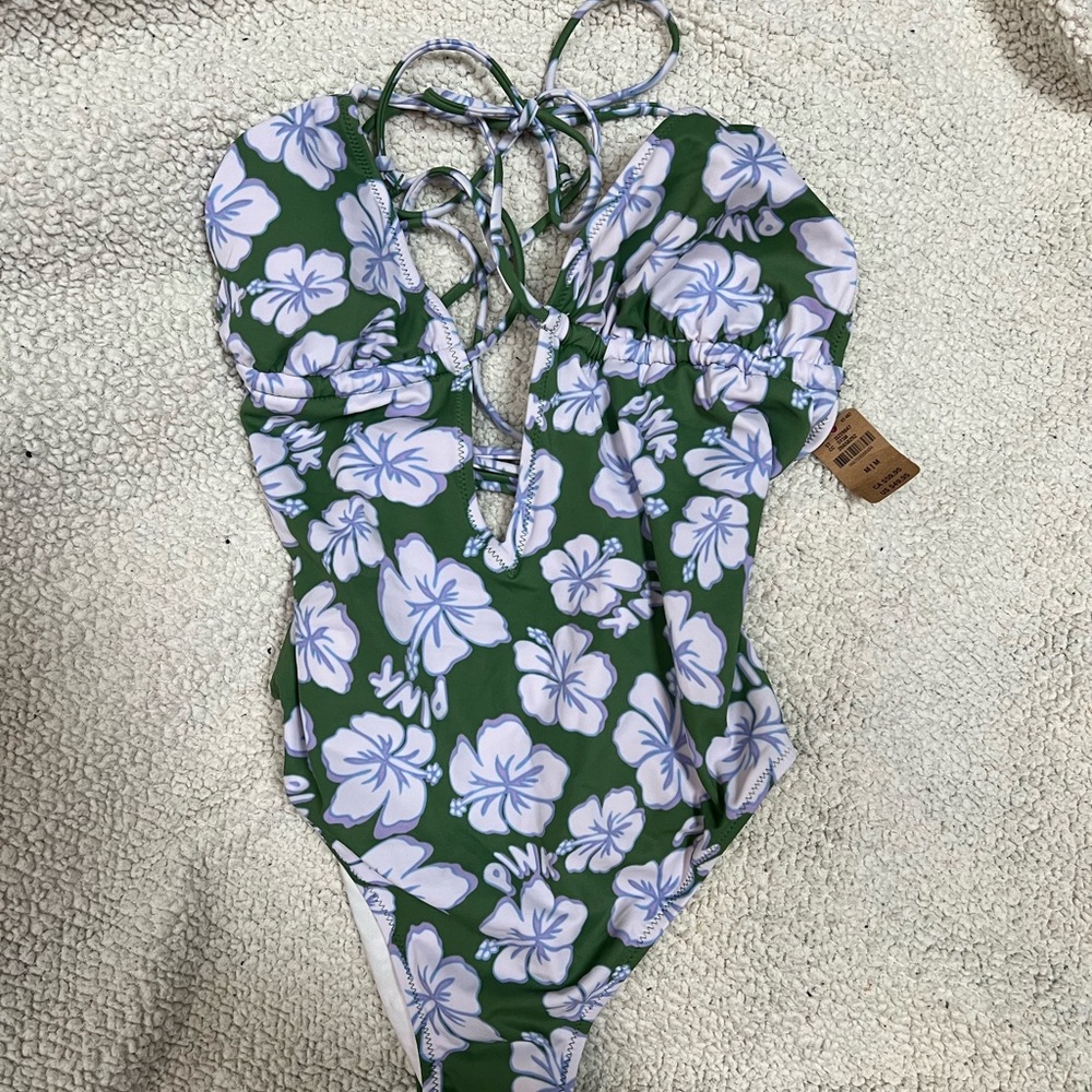 NWT Victoria’s Secret PINK Hibiscus Floral Bathing Suit One Piece